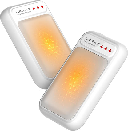 Hand Warmers Rechargeable 2 Pack, Electric Hand Warmers, Fast Heating, Portable Pocket Heater, 2 in 1 Quick Charge Hand Warmer for Outdoor Indoor, Warmer Gift for Christmas, Golf, Camping