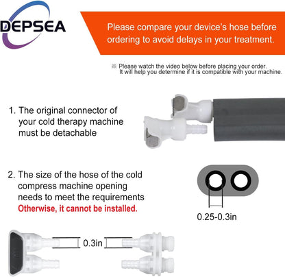 Large Knee Pad for NEHOO | DEPSEA Cold Therapy System, Ice Pad for Knee, with 3 Independent Elastic Straps | After Knee Aurgery