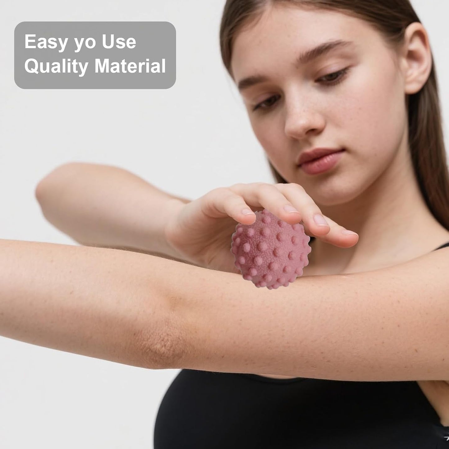 2PCS Firm Massage Lacrosse Balls for Myofascial Release, Muscle Knots, Trigger Point Therapy, Yoga Deep Tissue Massage, Foot Plantar Fasciitis, Muscle Soreness Massager Ball