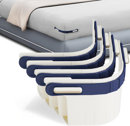 Sheet Holders for Fitted Sheets – 4 Pack Heavy Duty ABS+Silicone Lock Straps, Keep Sheets Firm & Tight, No Slippage – Easy Install Bed Sheet Holders