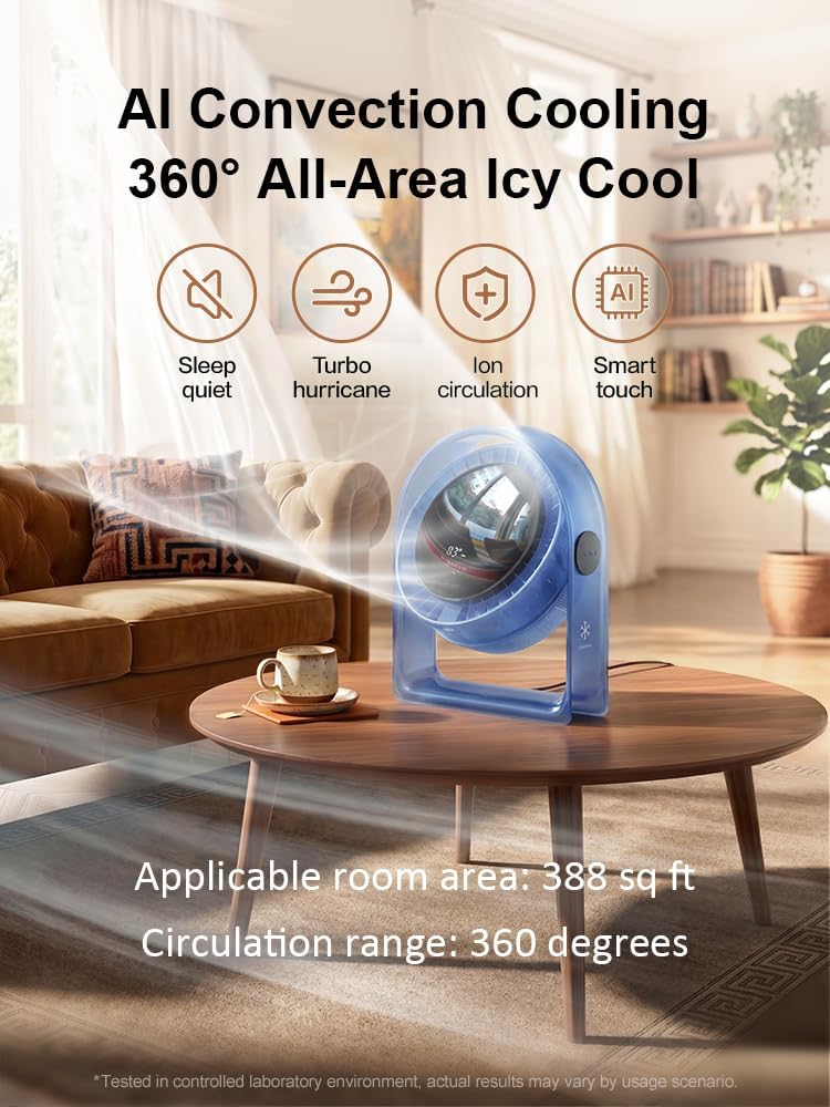 2026 Quiet USB Desk Fan,4 Speeds, 120°Tilt, table Fan for bed & Office