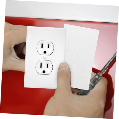 TEHAUX 50pcs Wall Outlet Insulation Pads Waterproof Socket Outlet Sealer Gaskets for Rectangular Foam Covers for Weather Protection and Energy Efficiency