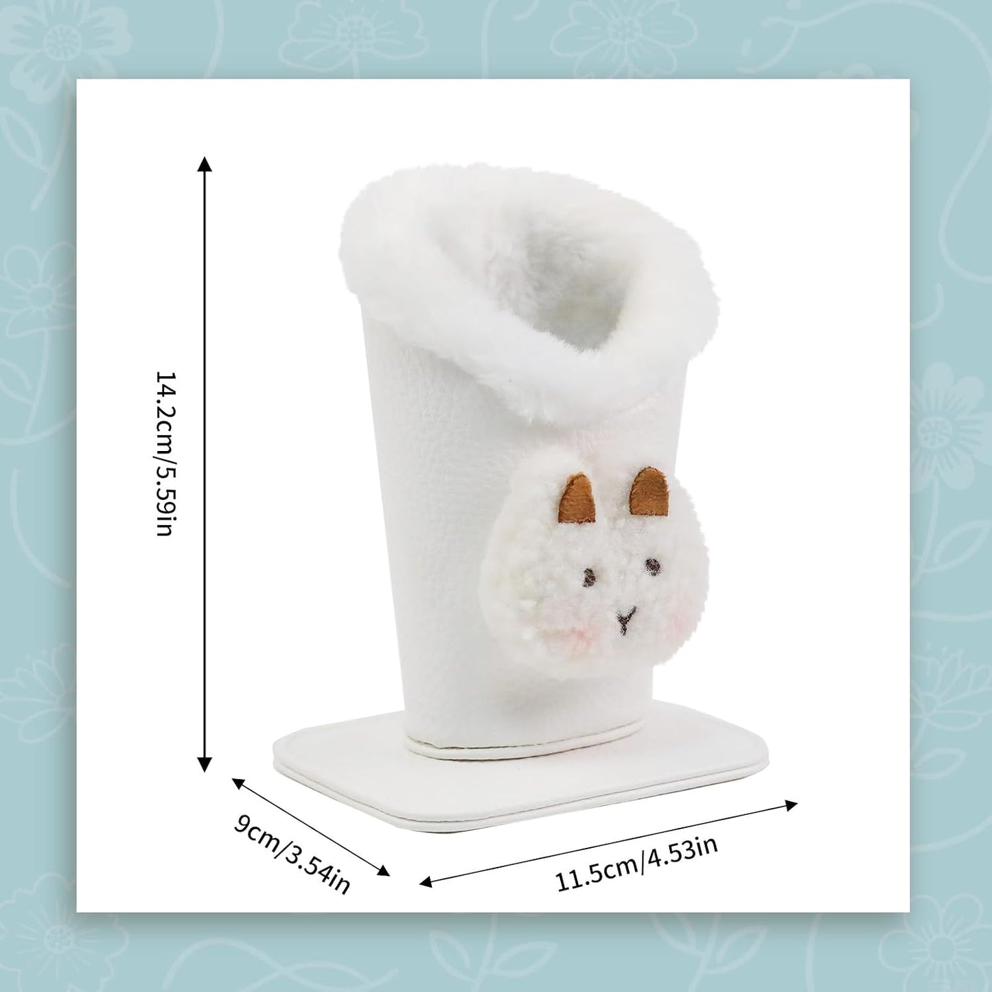 Plush Lined Eyeglasses Holder, Cute Magnetic PU Leather Glasses Stand Case for Women Men Kids