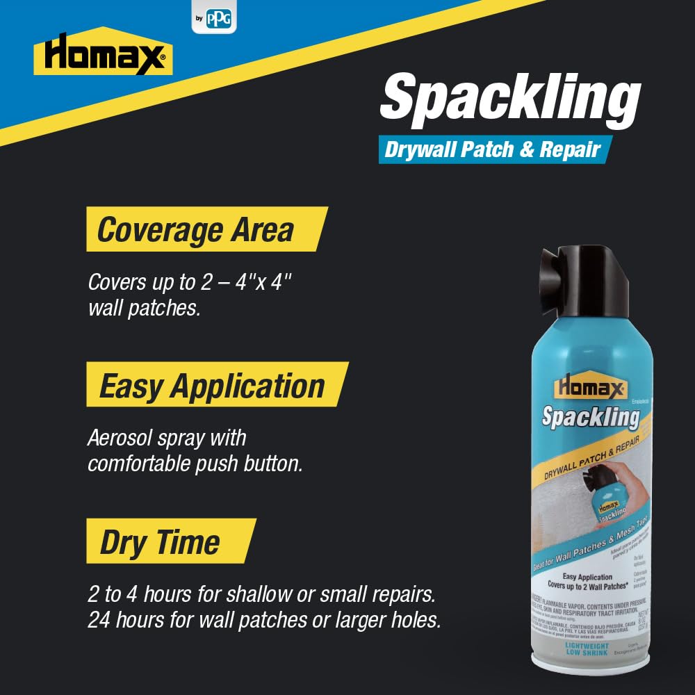Homax 41072026734 Drywall Patch and Repair Kit, 4"x4" Wall Patch