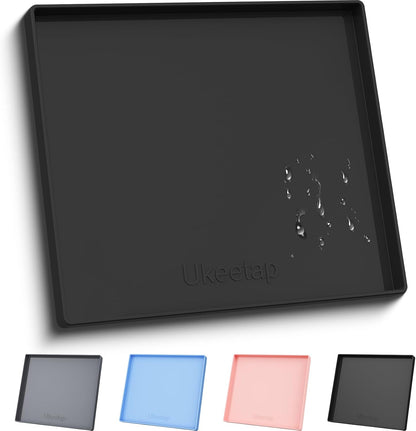 34" x 22" Extra Thick Silicone Mat Waterproof with Raised Edge, | Under Sink Mat for Kitchen & Bathroom, Kitchen Cabinet Liner, Multi-Purpose for Storage & Protection