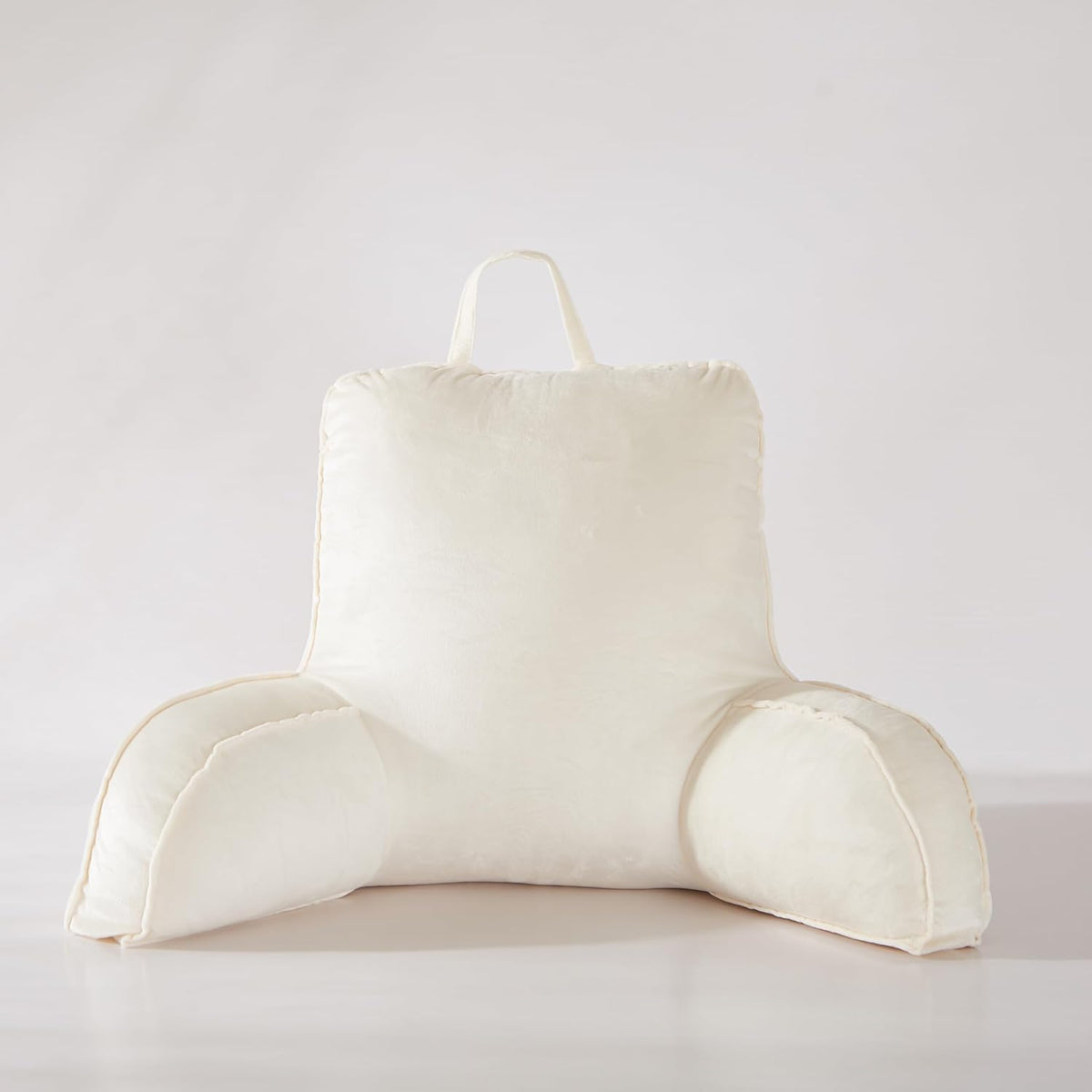 StarAneer Reading Pillow for Sitting in Bed Adult,Back for Bed Sitting Up, Pillow,Backrest Back Support Chair Pillow, College Dorm Essentials for Girls and Boys, Velvet Beige L