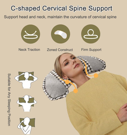 Buckwheat Cervical Neck Roll Pillow,17.7"x5.9" Firm Support Neck Bolster with Washable Cover, Adjustable Hard Cylinder Round Pillow with Buckwheat Hulls, for Office Lunch Breaks Sleeping,Pink