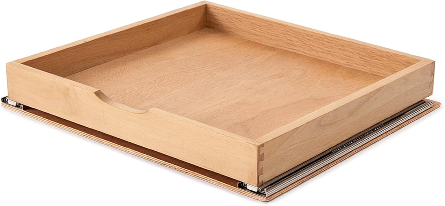 Pull Out Cabinet Drawers - 9x2 Size Options (10-29'W,18-21'D), Pre-Assembled with Soft Close Slides, Solid Beechwood, Easy Installation(10'W x 18'D)