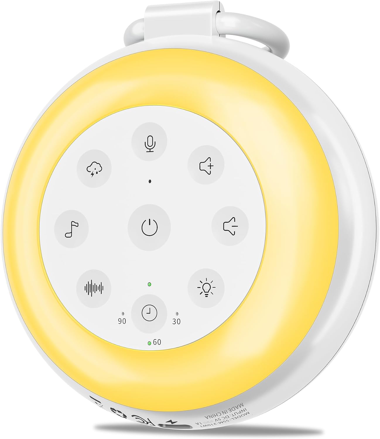 MEGATEK Portable Sound Machine for Sleeping, White Noise Machine with 24 Soothing Sounds, Bluetooth Speaker, Rechargeable, Dimmable Night Light, 180s Voice Recording, Sleep Timer