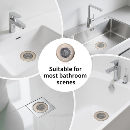 TRAPMATE Shower Drain Hair Catcher, 4.4" Anti-Clogging Bathtub Drain Cover | Easy Flip Cleaning, Traps Hair with Fast Drainage, Anti-Slip Drain Protector Fits Regular & Pop-up Drains (Patented Product)