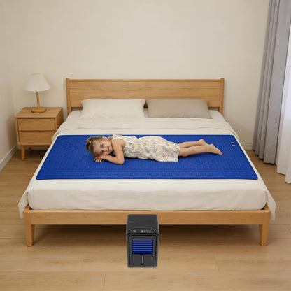 Cold Water Mattress Cooling Bed Pad for Hot Sleepers (63'' x 55'') | Bed Cooling System with Cooler, Cools 37-46°F Cooling Mattress Pad, 4 Speeds 2500 RPM, 48dB Quiet, with Remote Control