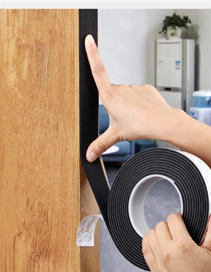 Door Weatherstrip Strong Adhesive Door Bottom Seal Black Rubber Strip 16.4 Feet Length Weather Stripping Bottom Seal Strip Door Winddow Sweep Weather Stripping Draft Stopper