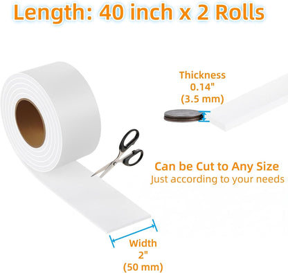 Felt Strips with Adhesive Backing Heavy Duty Cuttable Felt Tape Roll Furniture Pads for Chair Legs - Protecting Hardwood Floors, Chair Wall Protector (Black, 80 x 0.5 x 0.14 Inch)