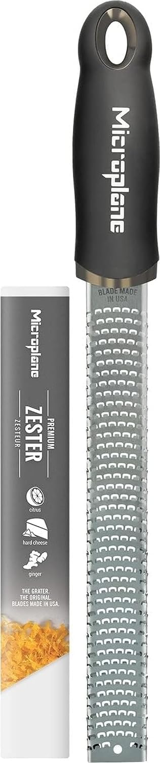 Premium Classic Series Zester - Lipstick Pink | Lemon Zester tool, Hard Cheese & Vegetable Grater | For Citrus, Parmesan Cheese, Garlic, Ginger, Nutmeg | Fine Stainless Steel Blade, Made in USA