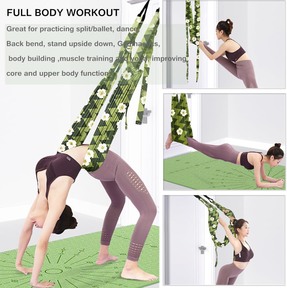 TOCO FREIDO Waist Back Leg Stretch Strap/Yoga Fitness Band, Leg Stretching Assist Trainer, Yoga Stretcher, Back Bend Split Inversion Strap for Fitness, Dance, Ballet, Gymnastics