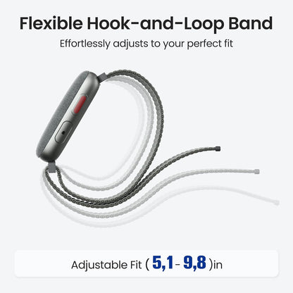REACHER Vibrating Alarm Watch Wristband for Hearing Impaired | Private vibration-only alarm for shared bedrooms, dorms, couples, Battery Powered, Comfortable woven fabric band loop