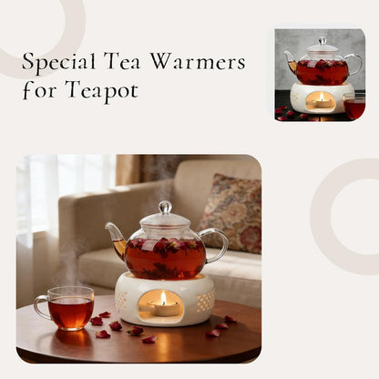 Teapot Warmer Base,Ceramic Teapot Warmer, for Keeping Tea Warm and Heating Water