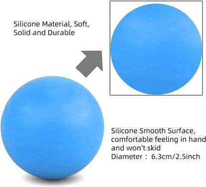 WOVTE Massage Lacrosse Ball Therapy for Sore Muscles Myofascial Release | Shoulders, Neck, Back, Foot, Body, Deep Tissue, Trigger Point, Muscle Knots, Yoga