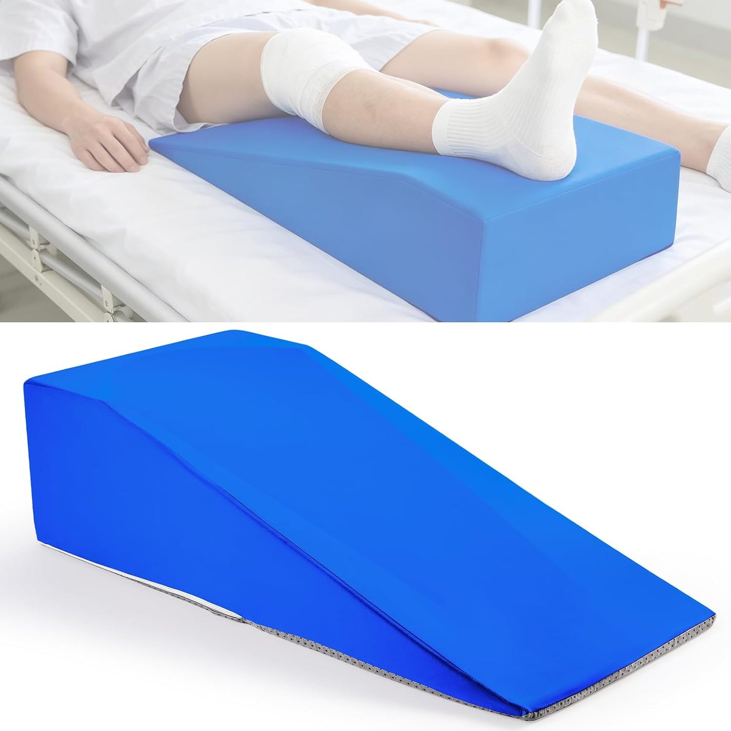 Knee Surgery Pillow Straight Leg Pillow Elevation Blood Circulation | Cooling Cover Foam Wedge for Elevating Leg Machine Washable Removable| Knee Wedge Pillow Post Surgery