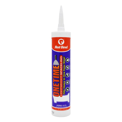 Red Devil 0542 ONETIME Lightweight Spackle Wall Repair, Spackling for Holes Drywall, 1/2 Pint, White, 8 Ounce, Made in USA