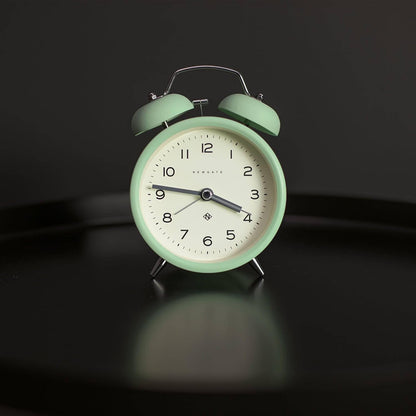 NEWGATE® Charlie Bell Echo Alarm Clock | Modern take on Classic Twin Bell Clock | Yellow | Easy to Read Numbers | Ideal for Bedside, Desk or Shelf | Modern Retro Bedroom & Office Accessory