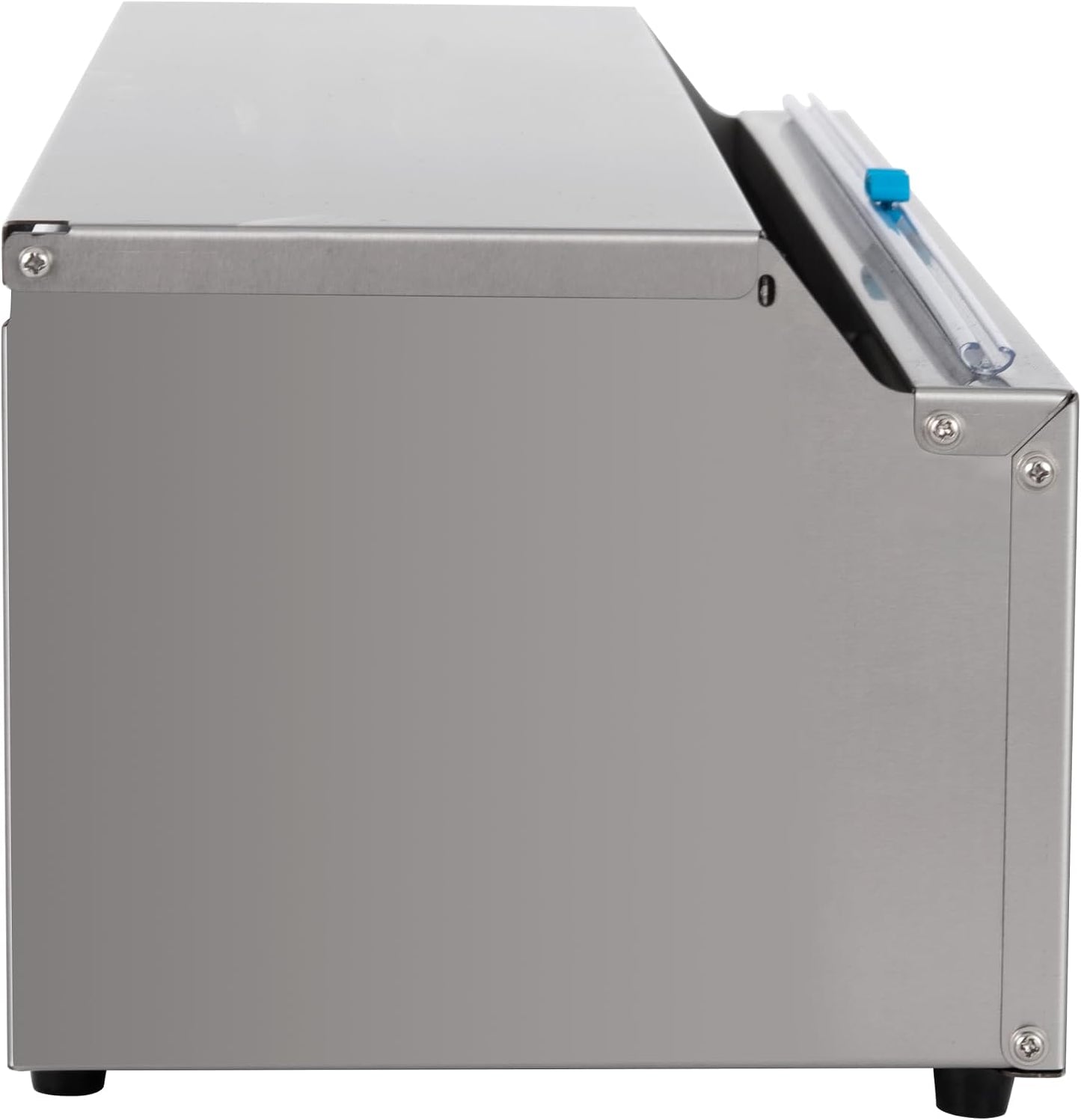 Stainless Steel Food Wrap Dispenser - 18” Commercial Stretch Film Packing Machine with Slide Cutter