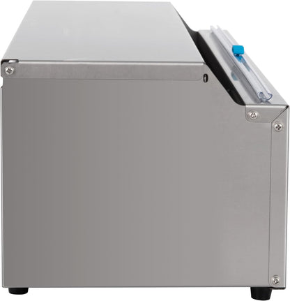 Stainless Steel Food Wrap Dispenser - 18” Commercial Stretch Film Packing Machine with Slide Cutter