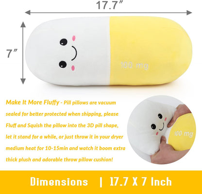 Cervical Neck Roll Pill Pillow, Cylinder Bolster Chill Pillows with Washable Cover, Round Neck Pillows Support for Bed Sleeping, Designed for Head, Neck, Lumbar, Legs Back and Yoga (Grey, M)