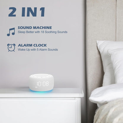 Buffbee Pro 2nd Gen| Sound Machine, Alarm Clock with Bluetooth Speaker