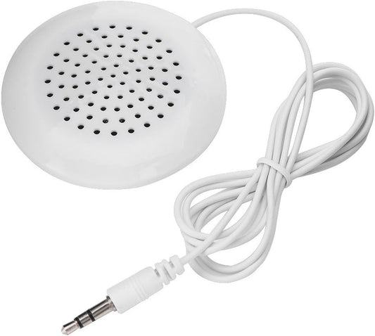 ASHATA Portable Pillow Speaker, Mini Stereo Speaker with 3.5mm Aux Plug for MP3 Phone, CD Player, etc (White)