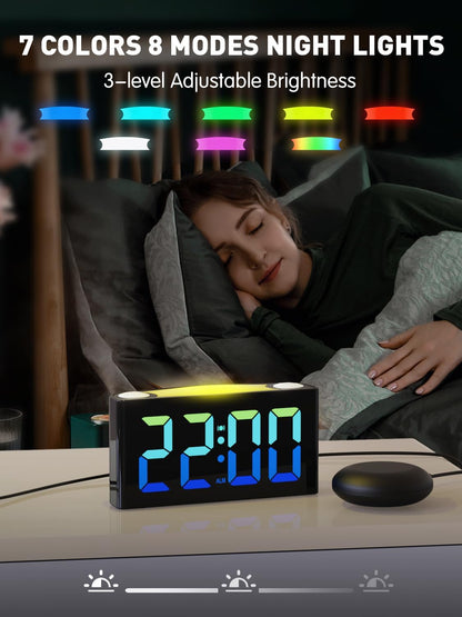 Vibrating Alarm Clock for Heavy Sleepers with Bed Shaker, 3 Wake-Up Modes