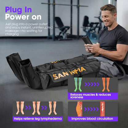 SAN HIMA Air Compression Leg Massager, Compression Boots for Circulation