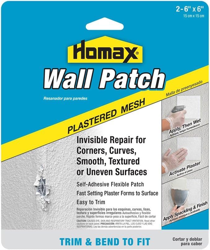 Homax 41072026734 Drywall Patch and Repair Kit, 4"x4" Wall Patch