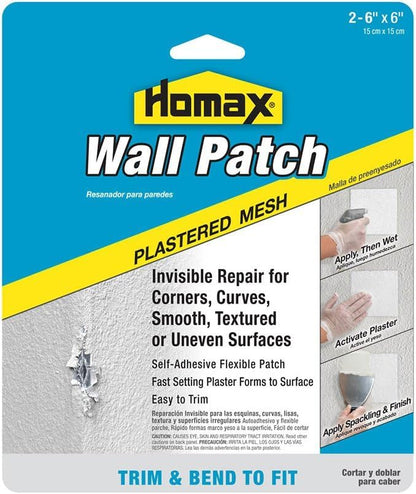 Homax 41072026734 Drywall Patch and Repair Kit, 4"x4" Wall Patch