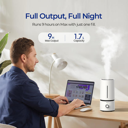 raydrop 1.7L Cool Mist Humidifier for Bedroom Nightstand