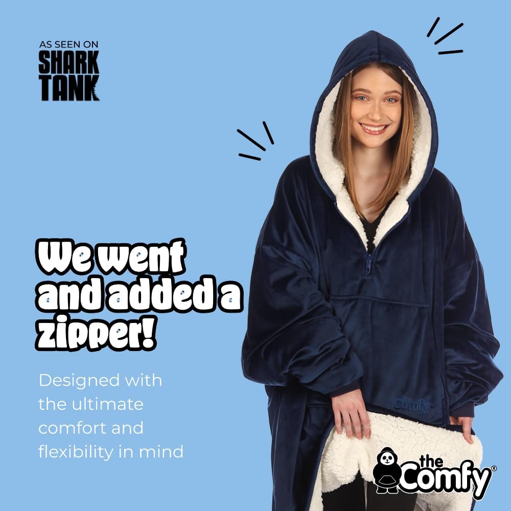 THE COMFY Original | Shark Tank | Patented | Sherpa Wearable Blanket Hoodie