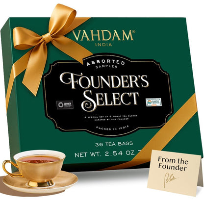 VAHDAM, Assorted Herbal Tea Sampler (18 Tea Bags, 9 Flavors) Caffeine-Free, Non-GMO | Double Infusion, Individually Enveloped Tea Bags | Herbal Tea Assortmen