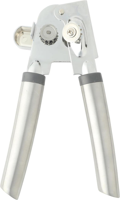 Oster Chadswyck 8” Can Opener, Stainless Steel Manual Can Opener with Soft Grip Handles, Smooth Edge Cutting, Dishwasher Safe