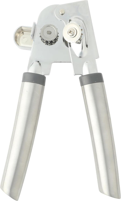 Oster Chadswyck 8” Can Opener, Stainless Steel Manual Can Opener with Soft Grip Handles, Smooth Edge Cutting, Dishwasher Safe