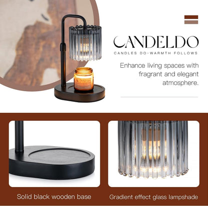 Candeldo Candle Warmer Lamp with Timer: Black Wax Melt Warmer