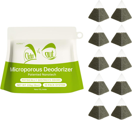 Refrigerator Deodorizer, Activated Carbon Odor Absorber, Fridge, 10 Packs | refrigerator deodorizer;freezer deodorizer;activated carbon odor absorber;fridge freshener;unscented;smell absorber
