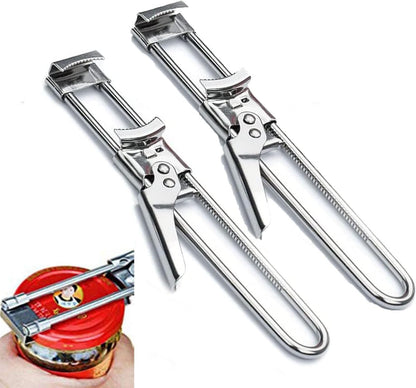 Master Jar & Bottle Opener,Adjustable Multifunctional Stainless Steel Can Opener Jar Lid Gripper,Manual,Kitchen Accessories（Silver）