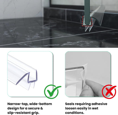 36" Shower Door Bottom Seal Strip for 3/8" (10mm) Glass – Ultra Clear Polycarbonate Shower Door Sweep, One Pack