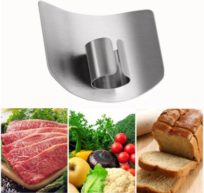 Promifun Finger Guards for Cutting, 4 Pcs Stainless Steel Finger Protector for Cutting Food, Knife Guard, Chopping Protector for Dicing and Slicing in Kitchens