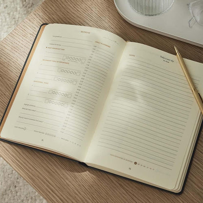 Intelligent Change - 3-Month Productivity Planner, Productivity Tools for Time-Management and Mindfulness, Daily To-Do List, A5 Undated Quarterly Planner, Beige (Beige)
