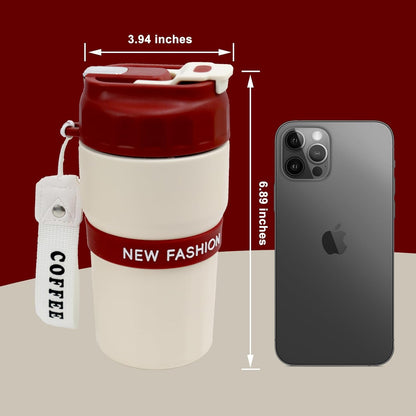 Portable 16OZ Insulated Tumbler with Magnetic Tea Infuser, Water Bottle | Stainless Steel, BPA-Free, Magnetic Detachable Strainer, One-Touch Brewing, For Loose Leaf Tea, Gift for Men & Women