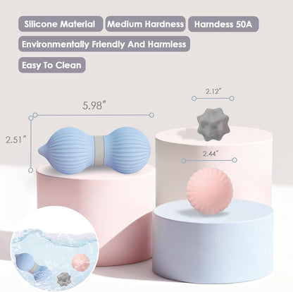 3-Piece Silicone Lacrosse Ball Set for Deep Tissue and Trigger Points - Smooth, Textured, and Spiky Massage Balls for Myofascial Release, Muscle Knots & Plantar Fasciitis