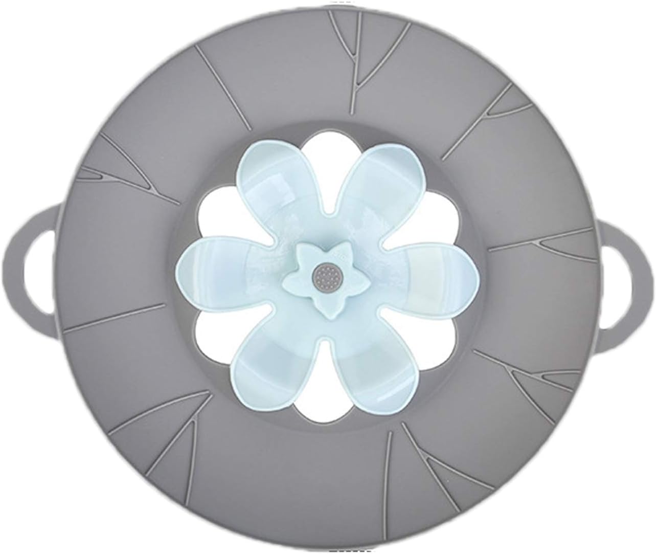 Spill Stopper Lid Cover and Overflow Stopper for Pans and Pots Boil, Silicone Pot Lid Fits Openings above 5.9" in Diameter, 1pc (8.86, Grey)