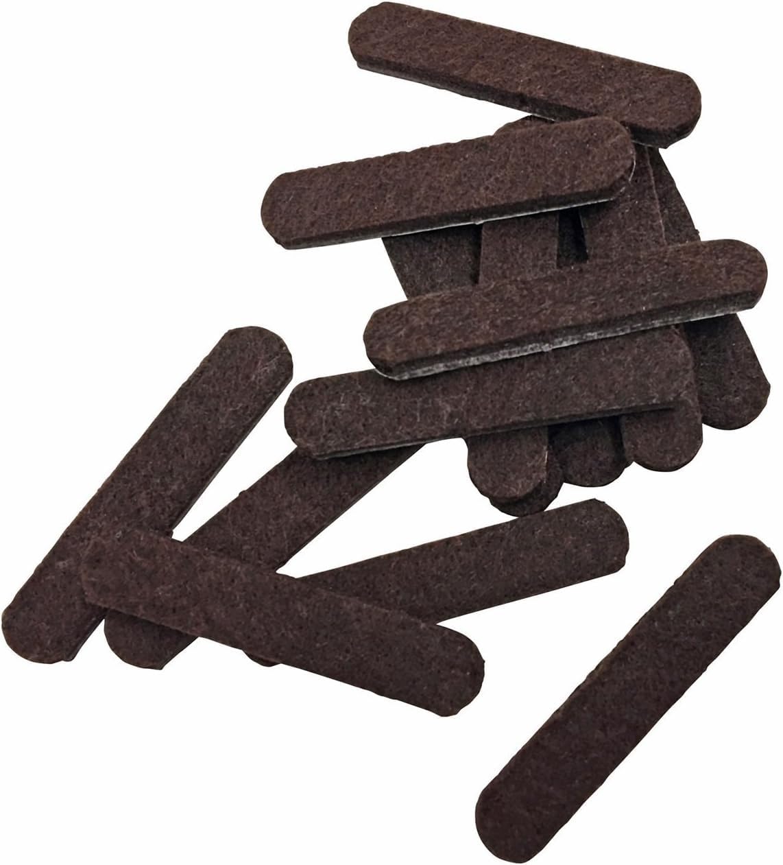 Shepherd Hardware 9865 1/2-Inch x 2-5/8-Inch Heavy Duty Self-Adhesive Felt Furniture Strips, 16-Pack, Brown