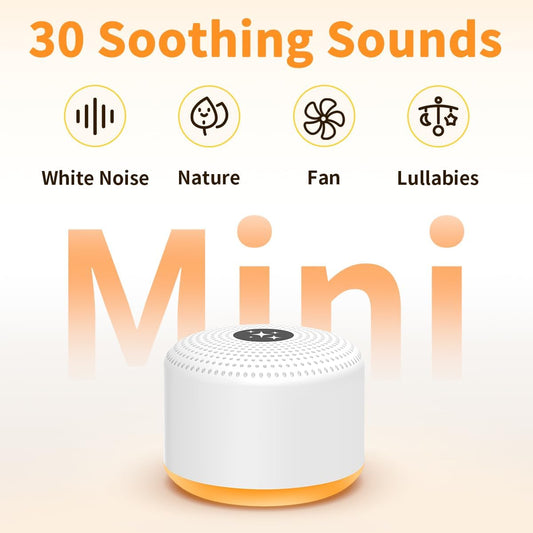Soothing Sounds White Noise Machine Portable Sleep Machines with 30 Relaxing Sounds 12 Color Options 5 Adjustable Brightness 32 Volume Levels 4 Timer for Baby and Adult Perfect for Home Travel Office